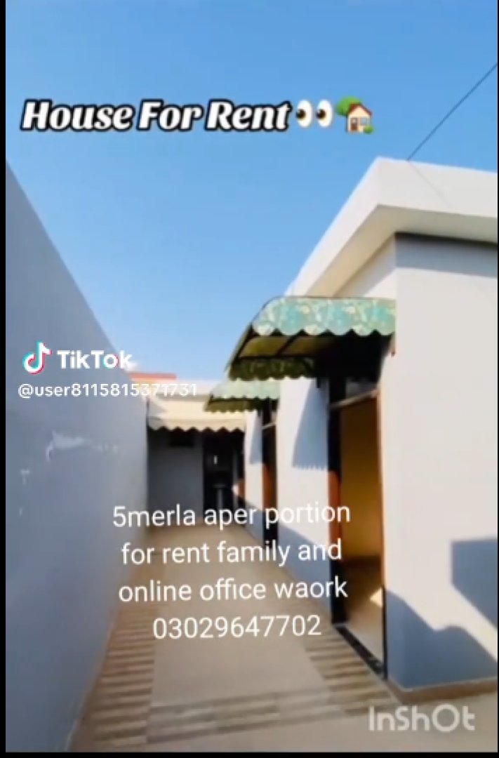 5 Marla Upper Portion For Rent